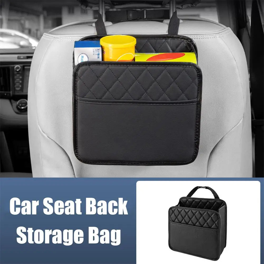 Car Seat Back Storage Bag Multifunctional Large Capacity Garbage Bag Waterproof Hanging Car Seat Organizer For Most Car SUV