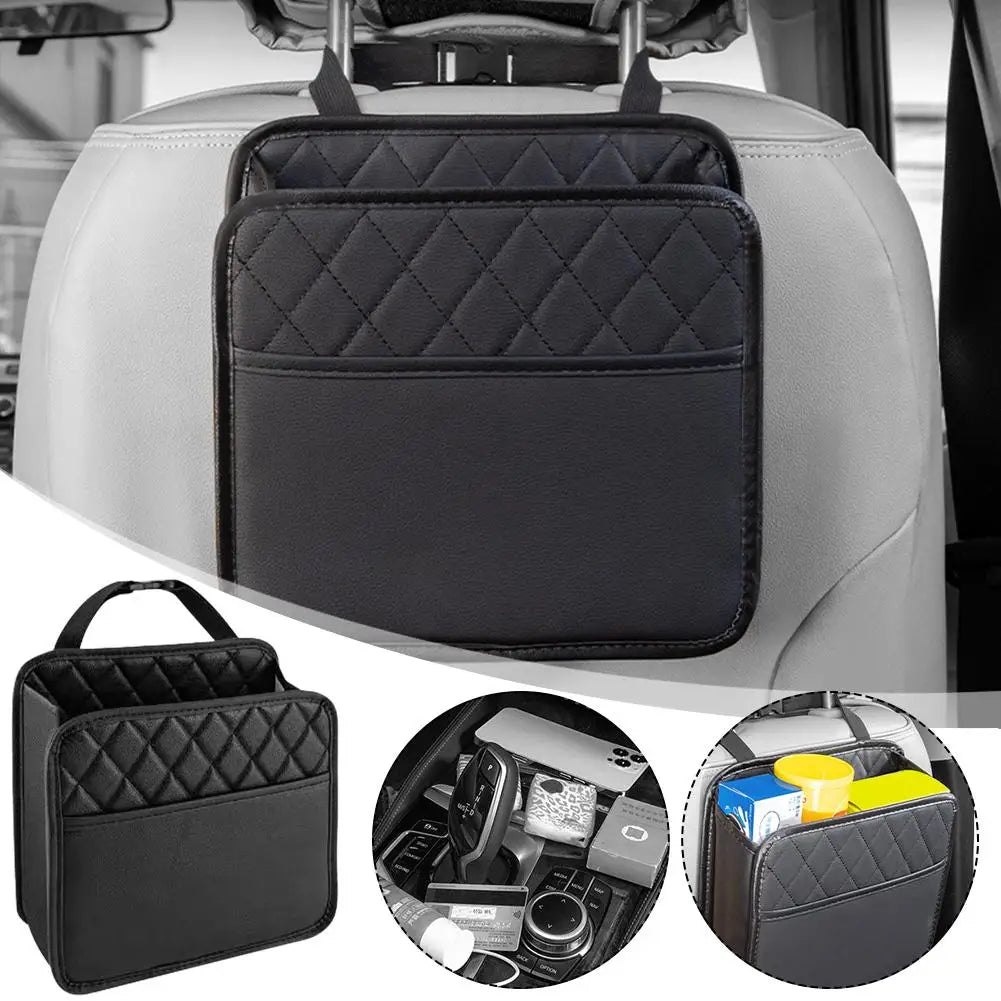 Car Seat Back Storage Bag Multifunctional Large Capacity Garbage Bag Waterproof Hanging Car Seat Organizer For Most Car SUV