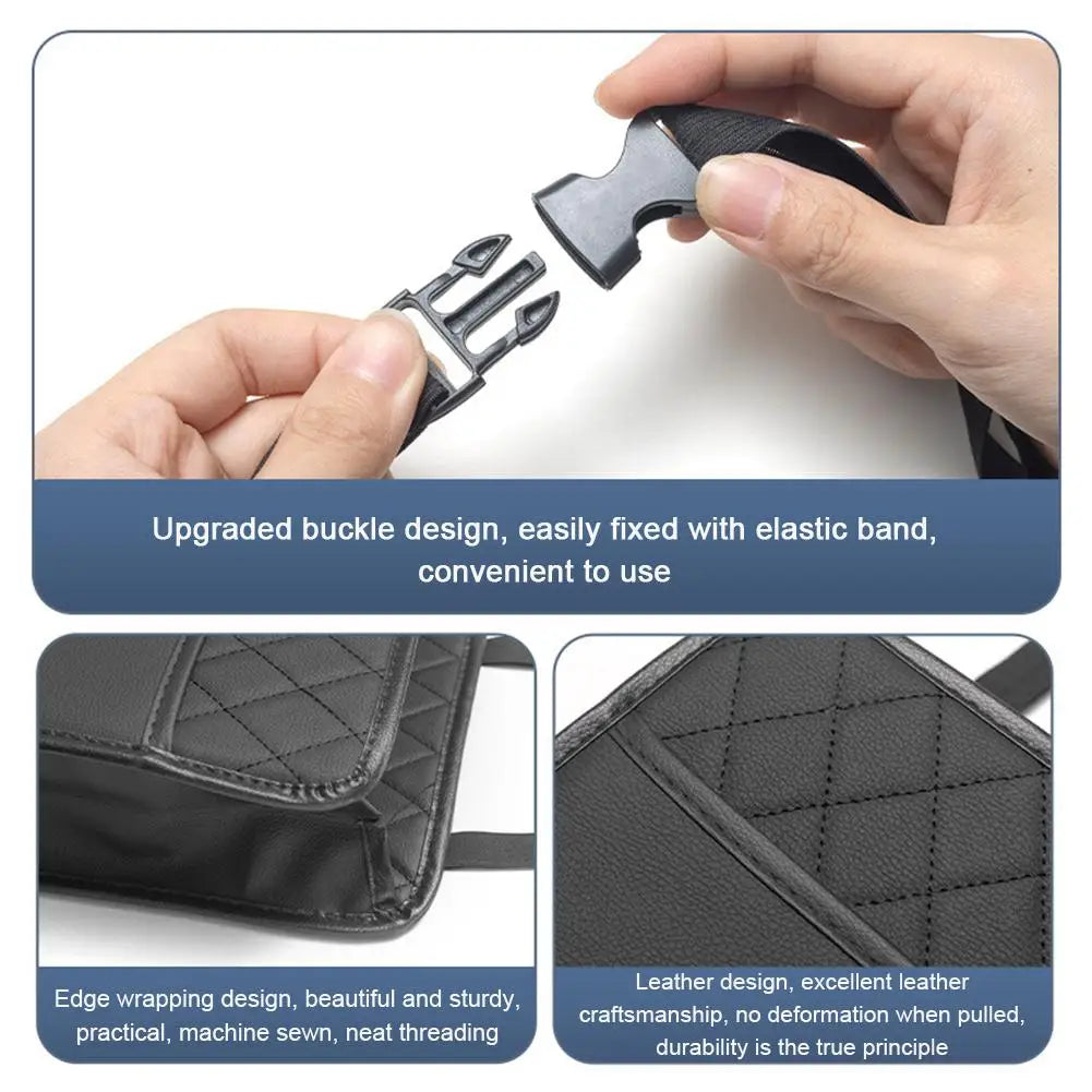 Car Seat Back Storage Bag Multifunctional Large Capacity Garbage Bag Waterproof Hanging Car Seat Organizer For Most Car SUV