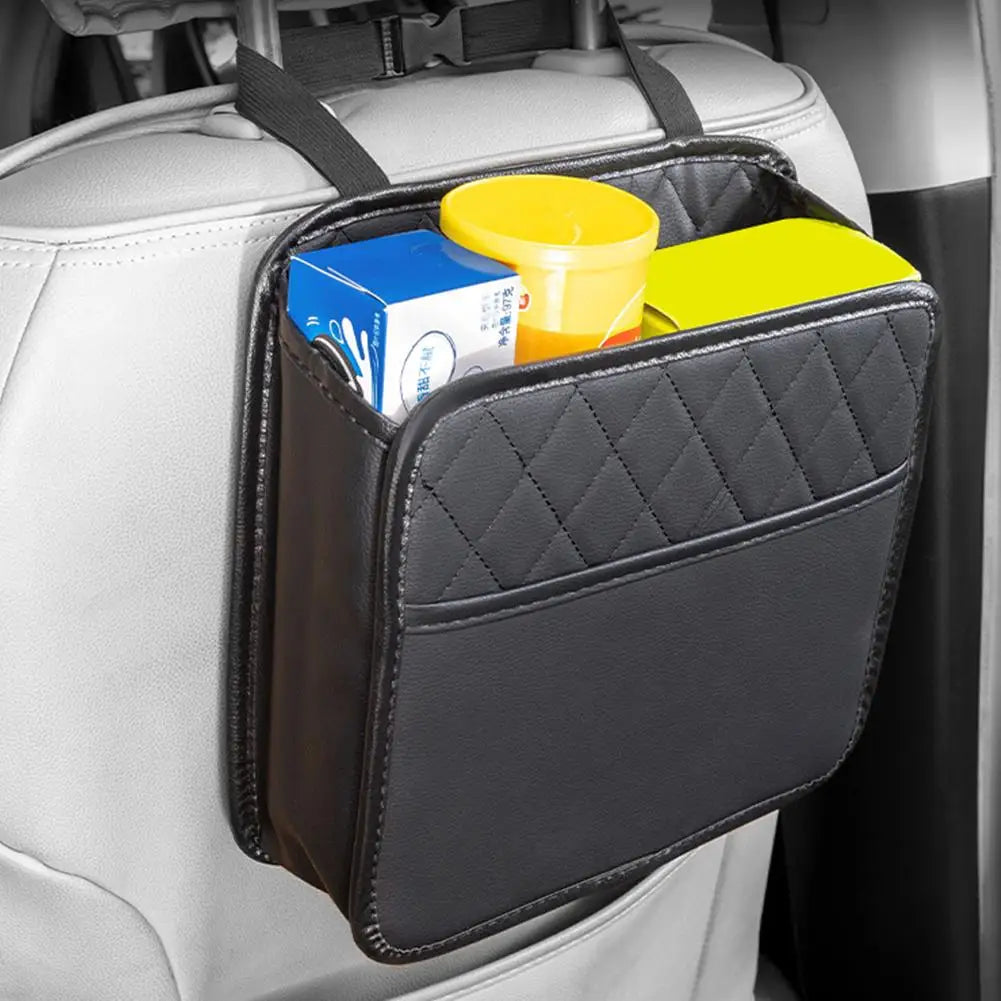 Car Seat Back Storage Bag Multifunctional Large Capacity Garbage Bag Waterproof Hanging Car Seat Organizer For Most Car SUV